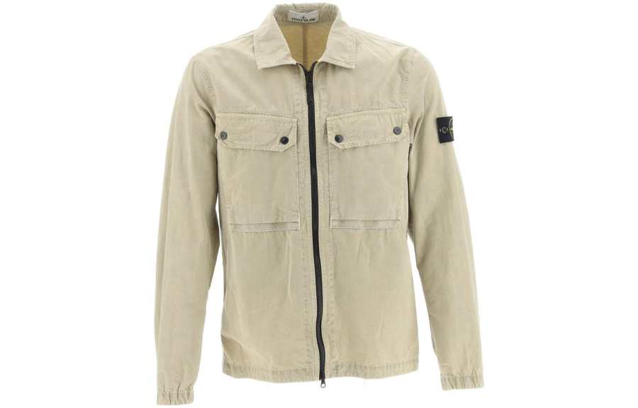 STONE ISLAND STONE ISLAND Compass-patch Cotton Shirt Jacket