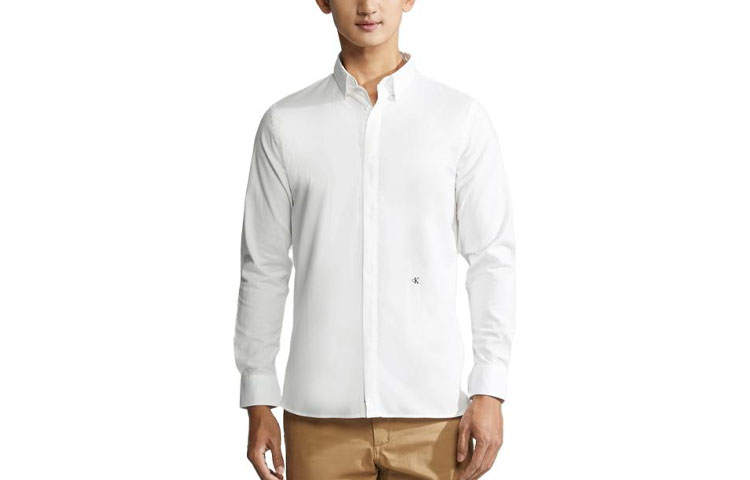 Calvin Klein Shirts Men's YAF Moon White Moderate Other