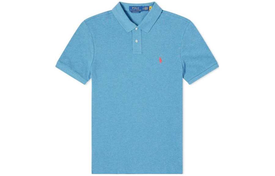 Polo Ralph Lauren Logo Embroidered Straight Hem Polo Shirt