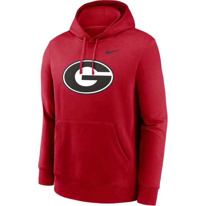 Nike Nike Georgia Bulldogs Primetime Evergreen Club Primary Logo Men's Nike College Pullover Hoodie