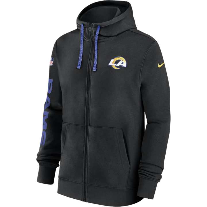Nike Nike Los Angeles Rams Sideline Team Issue Club Men's Nike Full Zip Hoodie