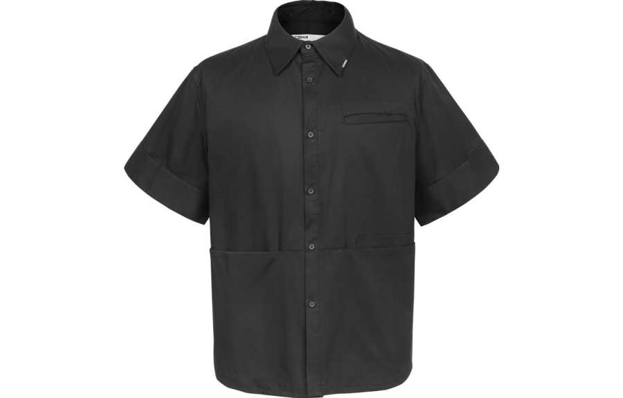 C2H4 C2H4 Shirts Men's Black Pointed Collar Moderate Other