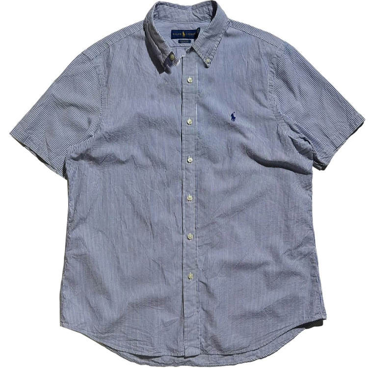 Polo Ralph Lauren SS24 Shirt Classic Version Men's Marine Blue & White