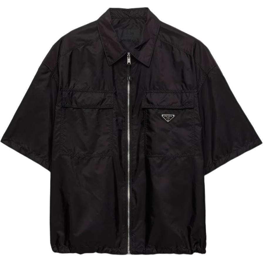 PRADA PRADA Re Nylon Shirt Loose Fit Men's Black