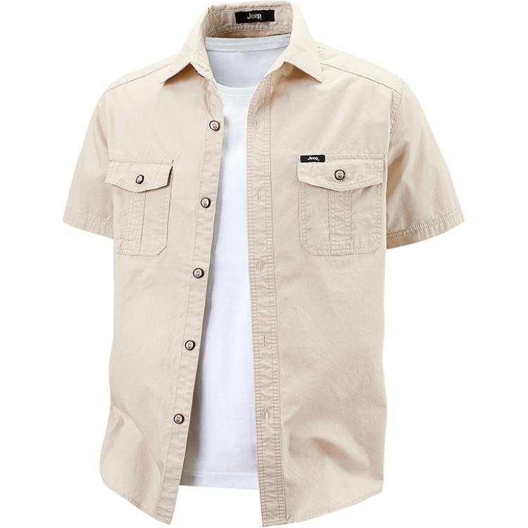 Jeep Jeep Shirts Men's Lapel Moderate Workwear