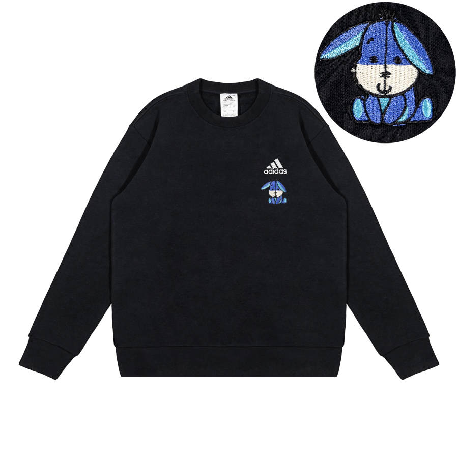 Adidas Adidas Sweatshirts Unisex Black Crew Neck Moderate Regular