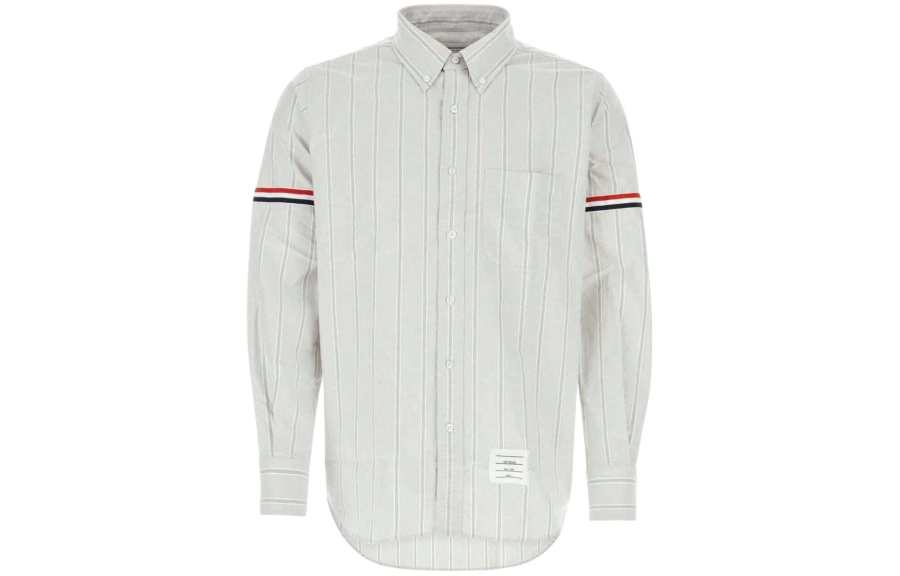 THOM BROWNE THOM BROWNE Rwb Striped Long Sleeved Shirt
