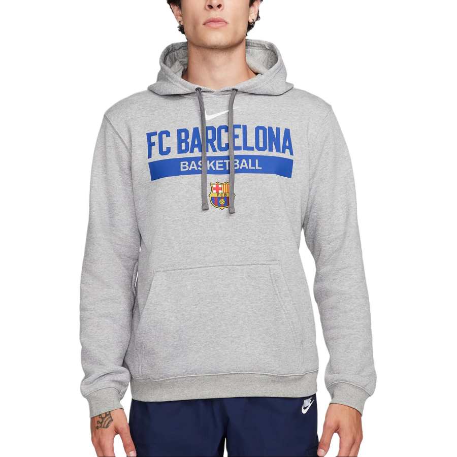 Nike Nike F.C. Barcelona Club Fleece Sweatshirt Men's Gray