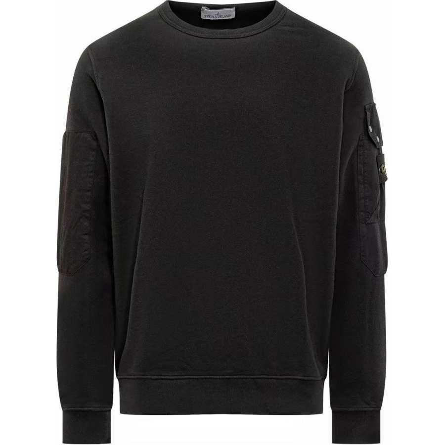 STONE ISLAND Logo Patch Crewneck Sweatshirt