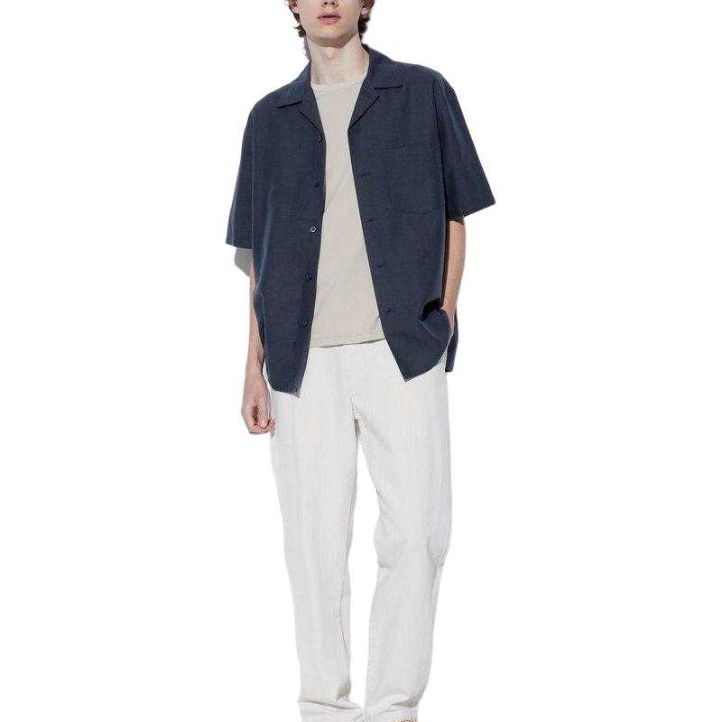 UNIQLO Shirts Unisex Navy Blue Moderate