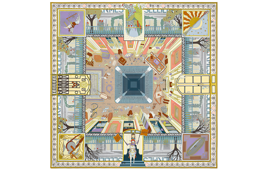 HERMES HERMES Silk Scarf Women's Multicolor