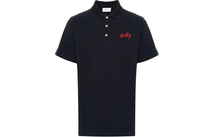 BALLY SS24 Polo Shirt Men's Dark Blue