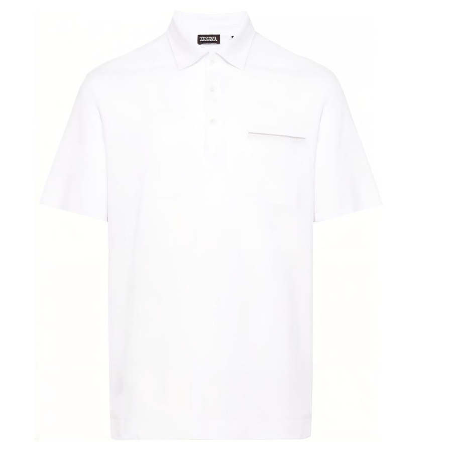 Ermenegildo Zegna Short Sleeved Button-Detailed Polo Shirt