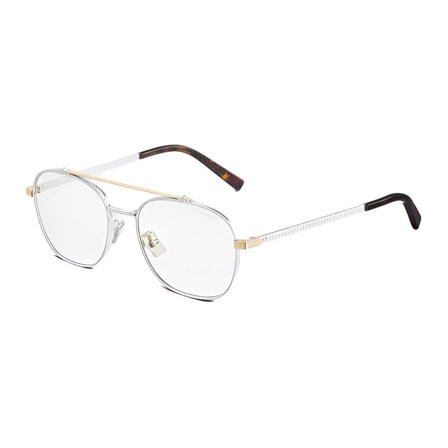 DIOR DIOR Metal Aviator Eyeglass Frames Men's Silver