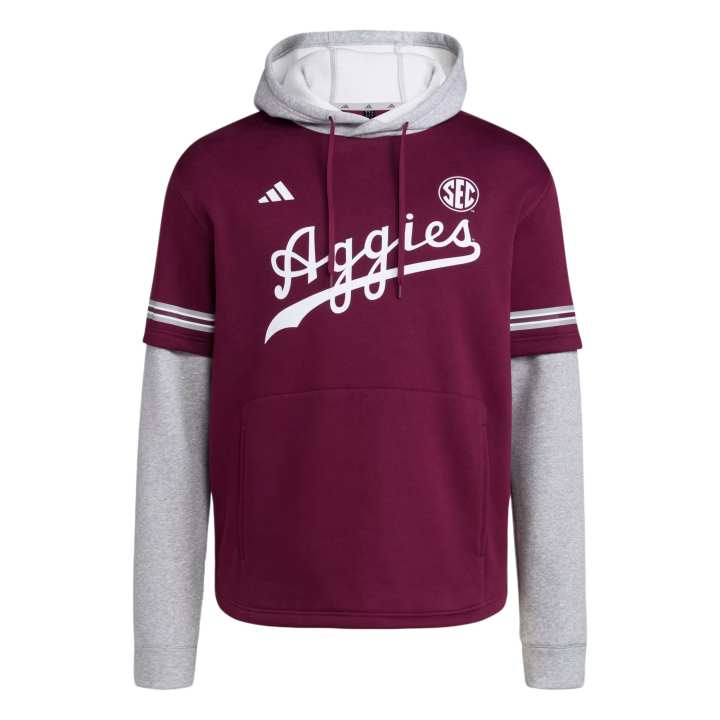 Adidas Adidas Free Shipping With AdiClub Texas A&M Aggies Hooded Jersey