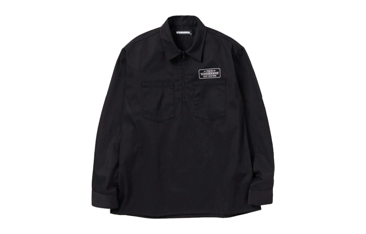 NEIGHBORHOOD Shirts Men's Black Square Collar Moderate Other