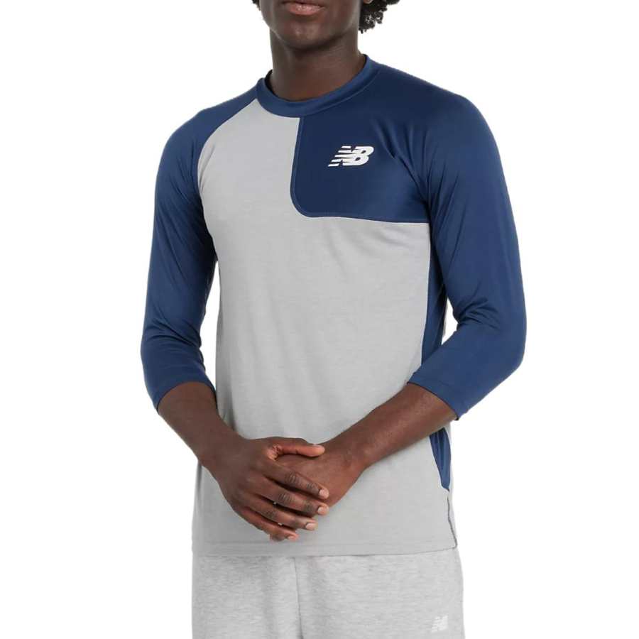 New Balance New Balance LS T Shirt Men's Gray Blue