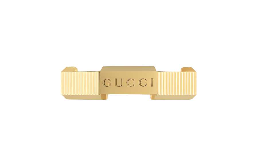 GUCCI Link To Love Series 18K Gold Rings Unisex Gold