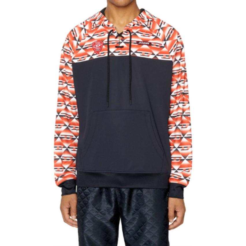 DIESEL Diesel monogram panelled hoodie
