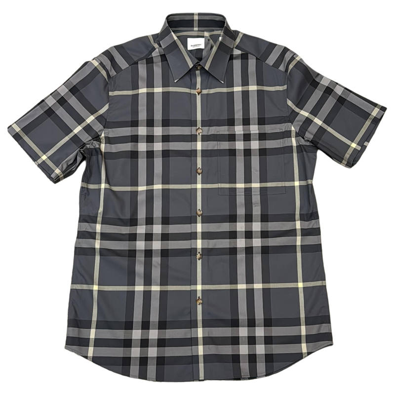 Burberry Shirts Men's Blue Lapel Moderate Other
