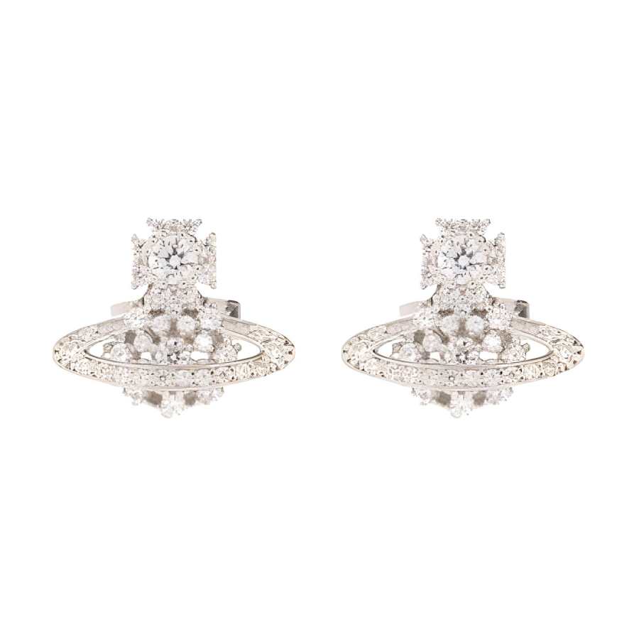 Vivienne Westwood 925 Sterling Silver Stud Earrings Unisex Silver