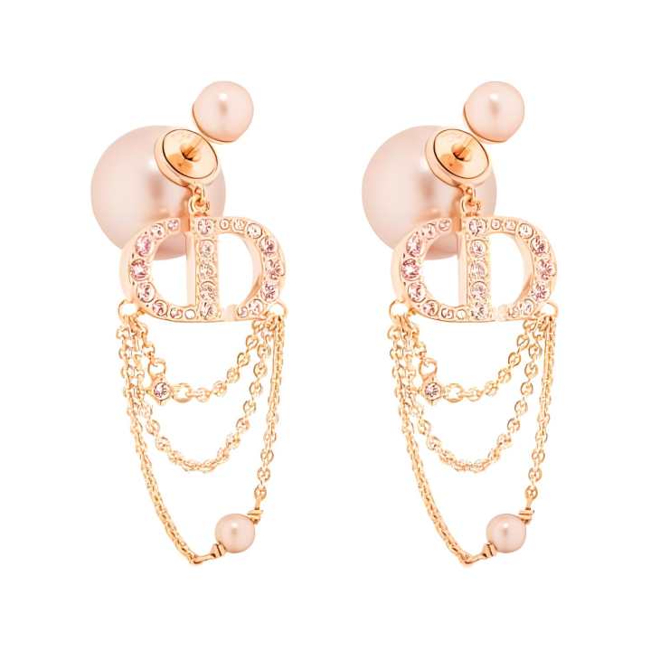DIOR DIOR Crystal Earrings Women's Gold