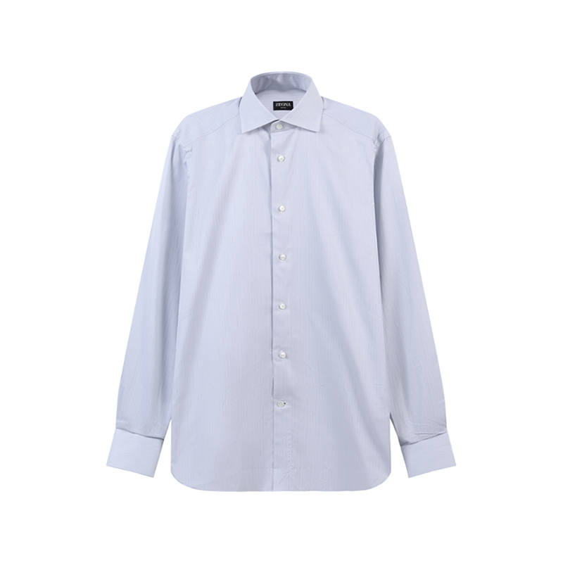 Ermenegildo Zegna SS24 Shirt Men's Light Blue Gray