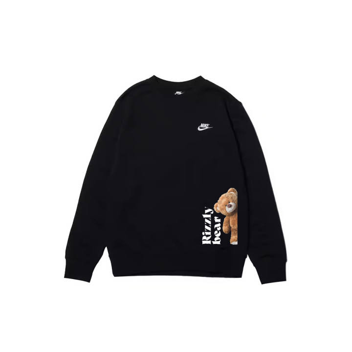 Nike Nike Sweatshirts Men's Black Crew Neck Moderate Regular