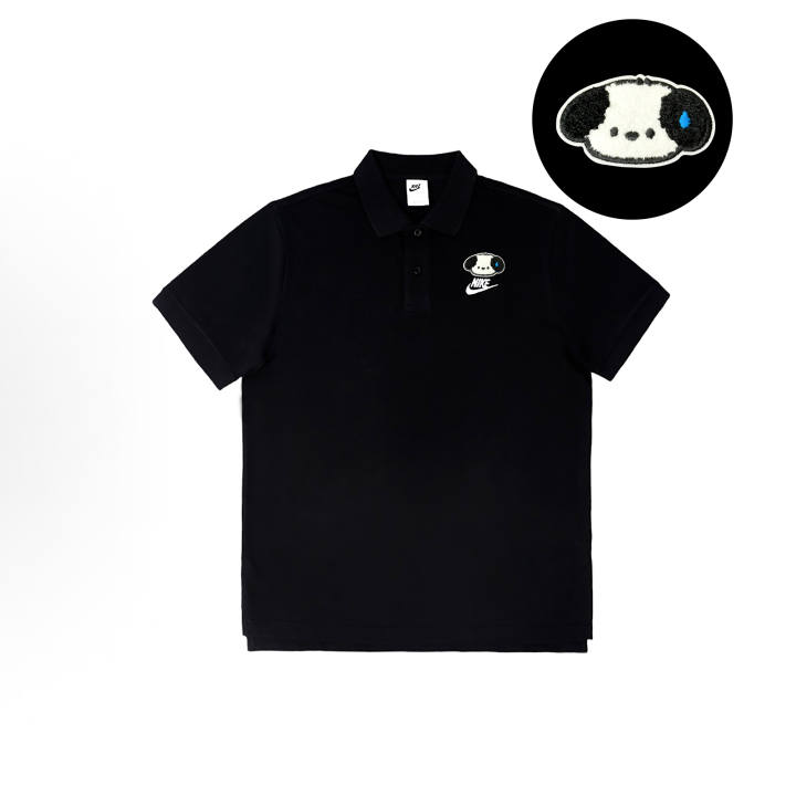 Nike Nike Polo Shirts Unisex Black Polo Collar Moderate Straight Fit