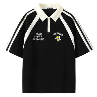 The Simpsons Polo Shirts Unisex Polo Collar Moderate Straight Fit