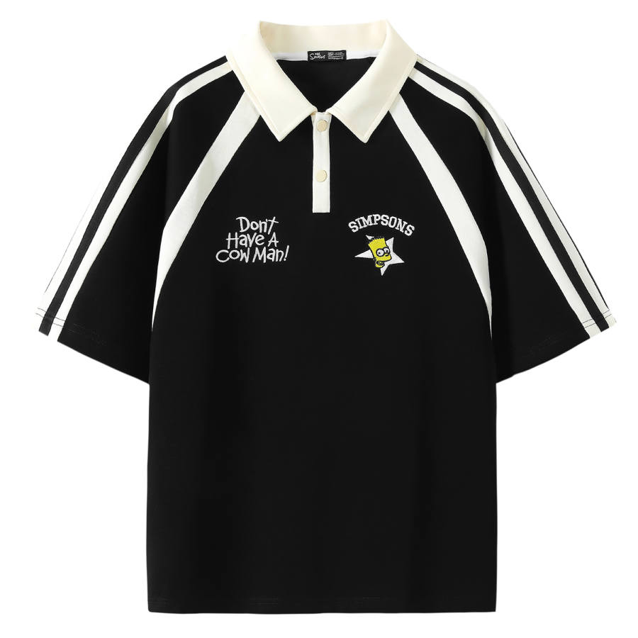 The Simpsons Polo Shirts Unisex Polo Collar Moderate Straight Fit