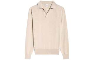 BERLUTI SS24 Polo Shirt Men's Pebble Beige