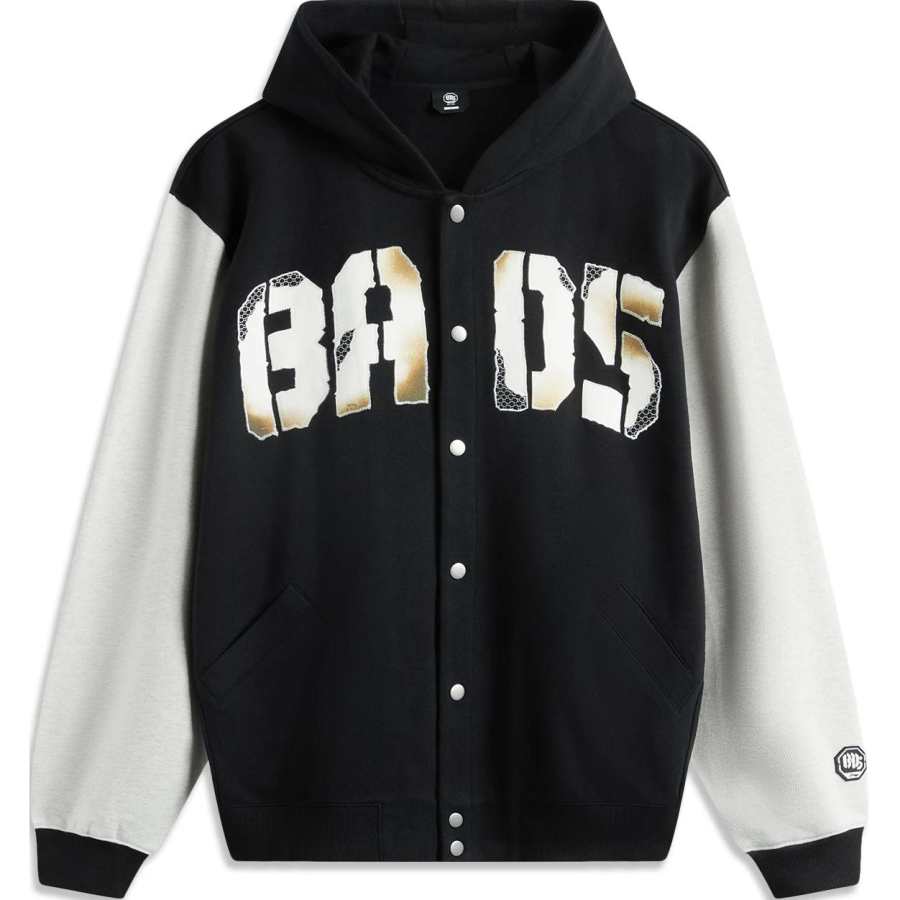 Li-Ning Li Ning Basketball Collection Sweatshirt Men's Black/Heather Gray Waterdrop Gray
