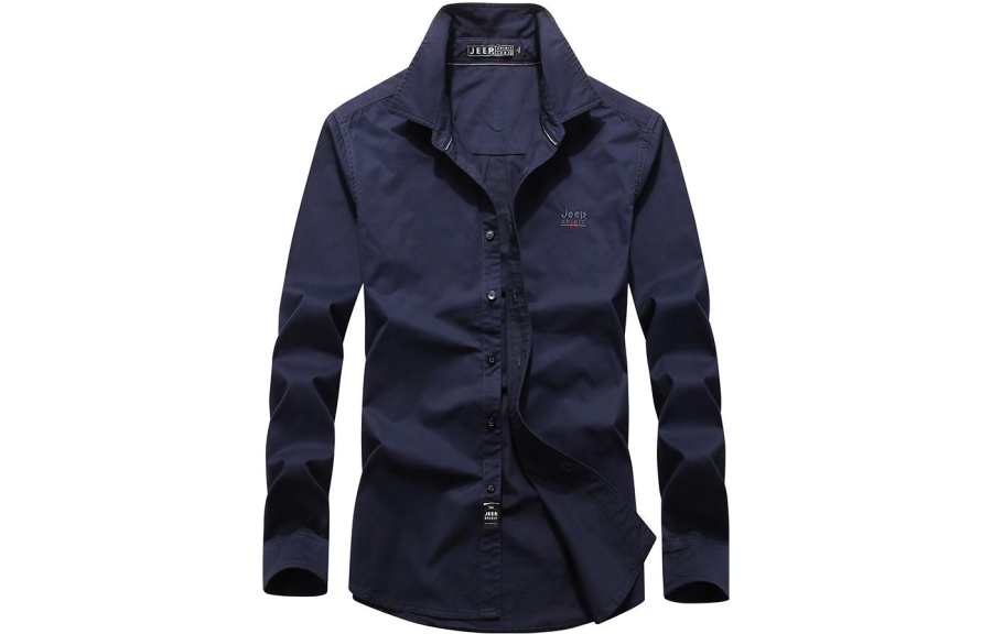 JEEP SPIRIT Shirts Men's Lapel Thickened Other