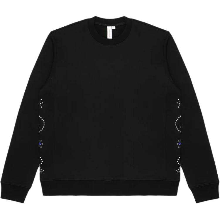 CLOT Life Is A Game Series Sweatshirts Unisex Black Crew Neck Moderate Regular