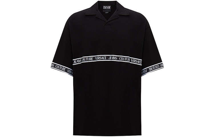 VERSACE JEANS COUTURE Versace Jeans logo-tape cotton polo shirt