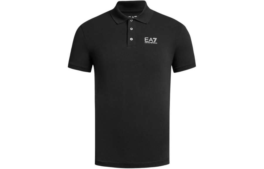 EMPORIO ARMANI EA7 SS24 Polo Shirt Men's Black