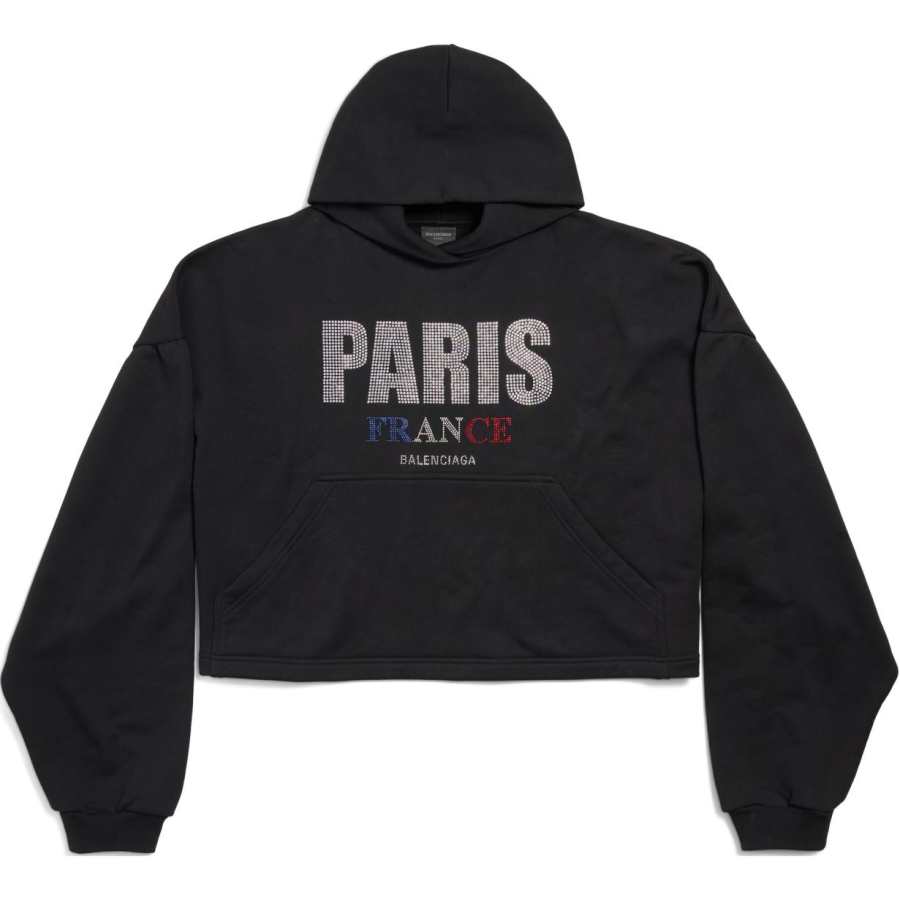 Balenciaga Logo Embellished Hoodie
