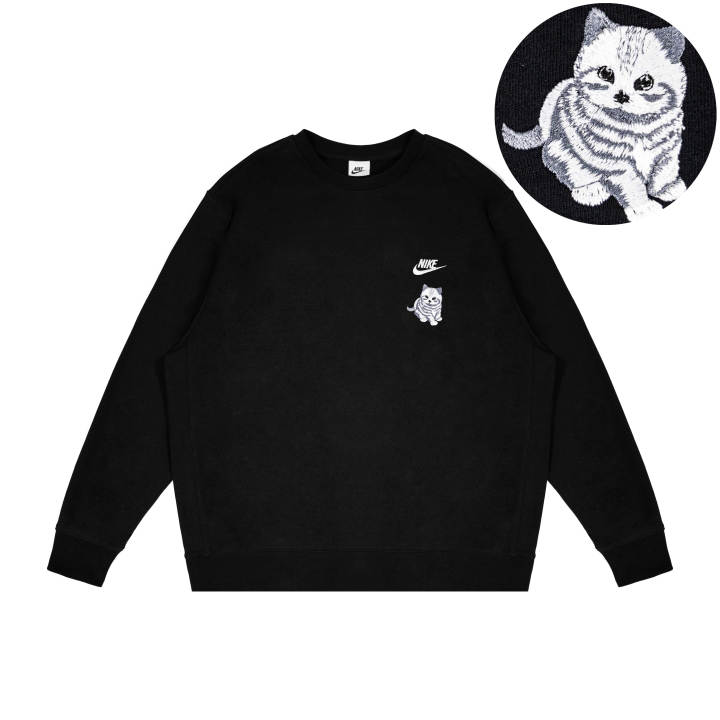Nike Nike Sweatshirts Unisex Black Crew Neck Moderate Regular