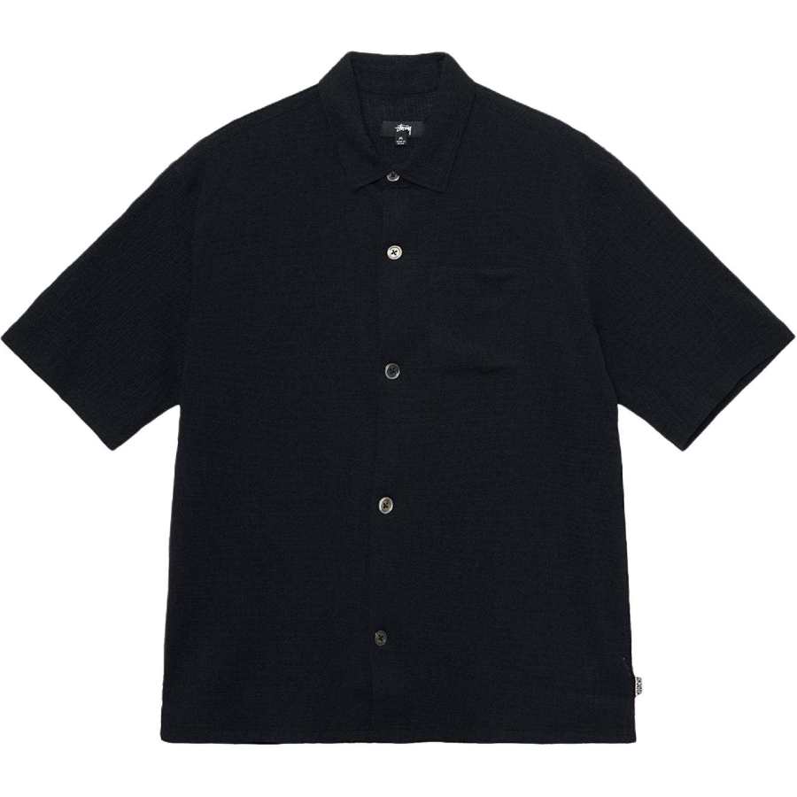 Stussy 2024 Summer Collection SS24 BOXY FLAT HEM SHIRT CRINKLED Shirt Unisex