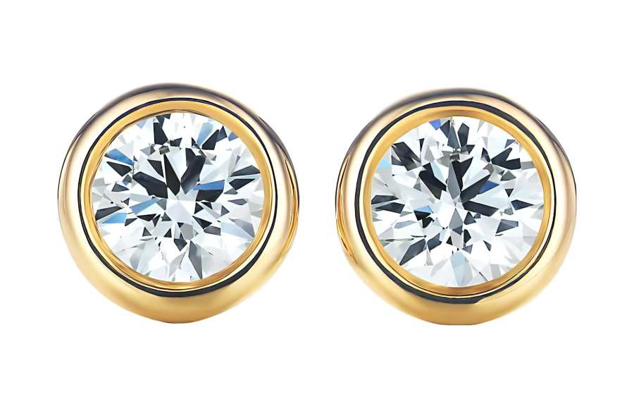 TIFFANY & CO. Elsa Peretti® 18K Gold Stud Earrings Women's Gold