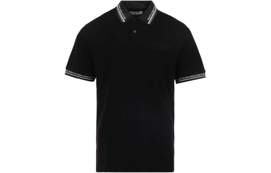 VERSACE JEANS COUTURE Logo Embroidered Short Sleeved Polo Shirt