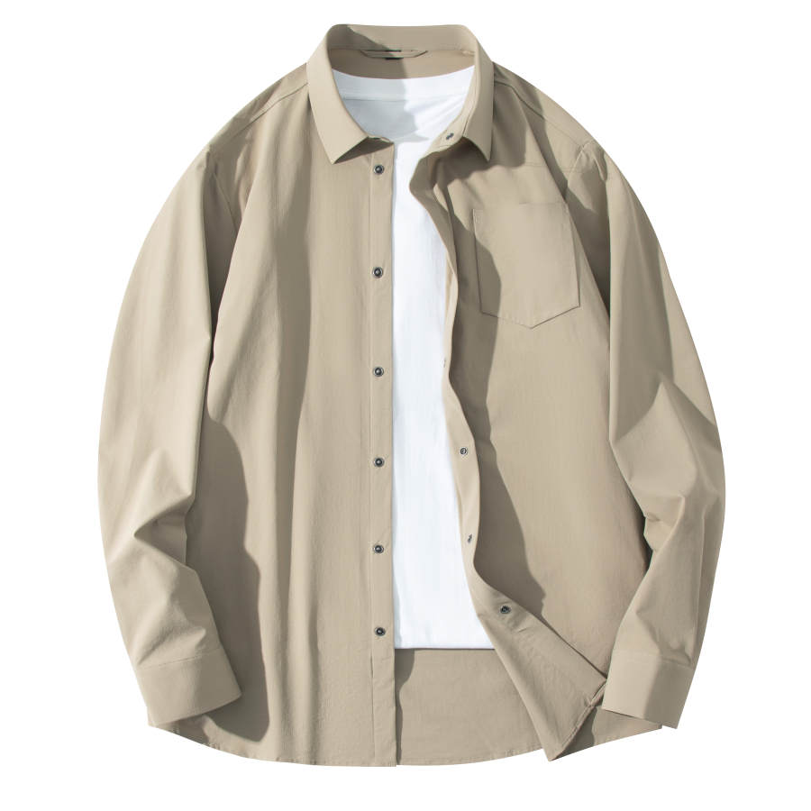 Hodo Shirts Men's Khaki Lapel Moderate Other