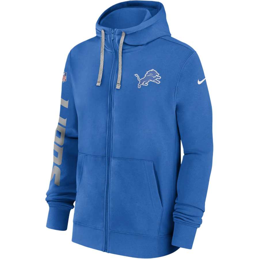 Nike Nike Detroit Lions Sideline Team Issue Club Men's Nike Full Zip Hoodie