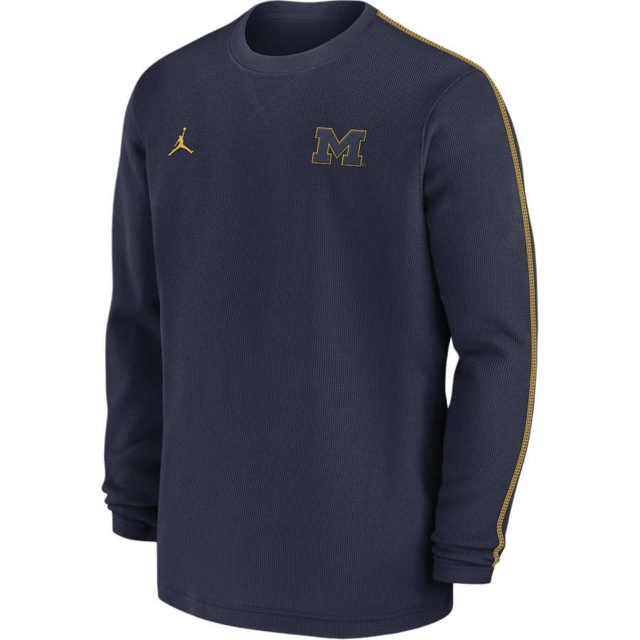 Jordan Jordan Michigan Wolverines Sideline Coach Men's Jordan College Long-Sleeve Top