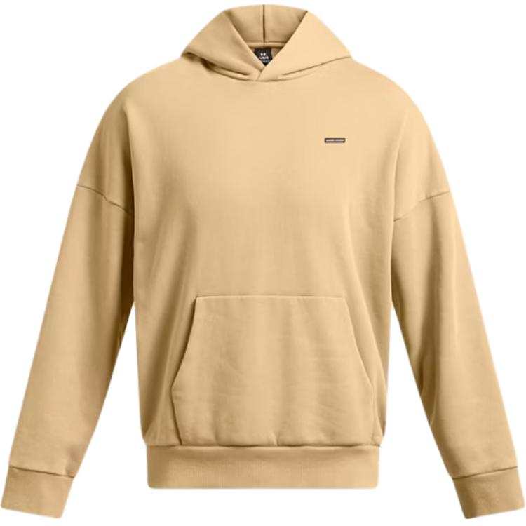 Under Armour Icon Men's UA Icon Heavyweight Fleece Wash Oversized Hoodie Sweatshirt Men's Camel