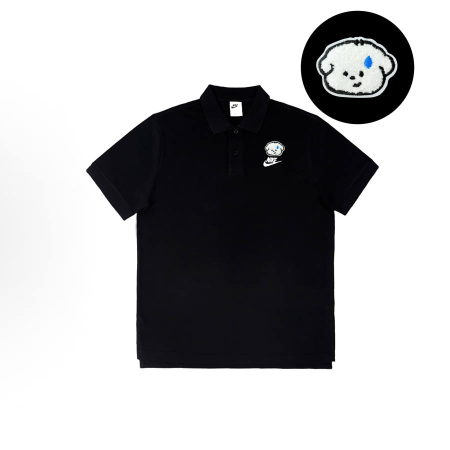 Nike Nike Polo Shirts Unisex Black Polo Collar Moderate Straight Fit