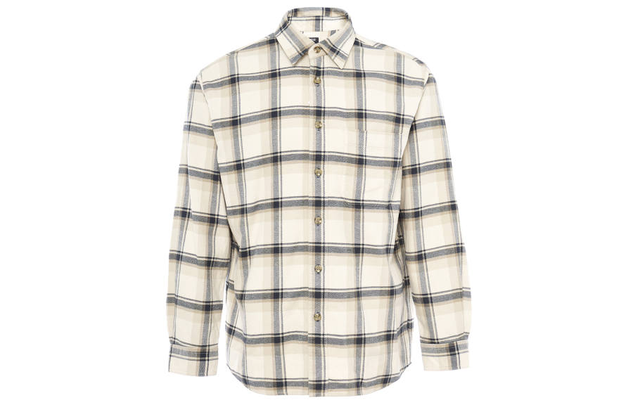 UNIQLO Shirts Men's Light Beige Pointed Collar Moderate Shirt