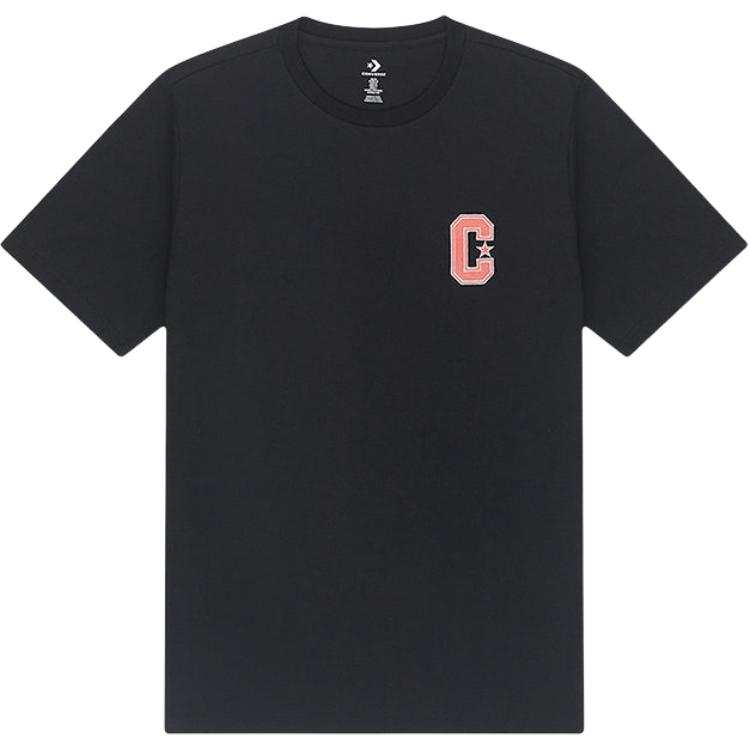 Converse Converse T Shirts Men's Black Crew Neck Moderate