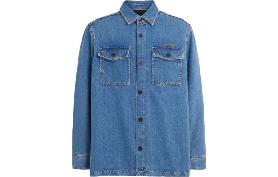 COACH COACH Shirts Men's Indigo Lapel Moderate Other